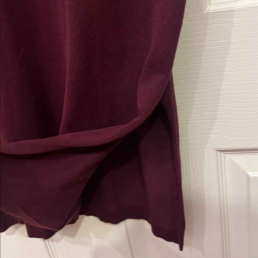 Chelsea28 Burgundy Crewneck Sleeveless Midi Sweater Dress Size - Picture 5 of 9